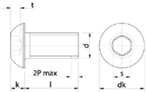 Immagine di Vite Testa a Bottone Cava Esagonale