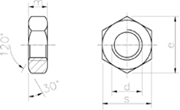 Immagine di Dado Esagonale Basso  - 558904