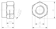 Immagine di Dado Basso Autobloccante con anello in nylon Zincato Bianco - 747410ZBIANCA