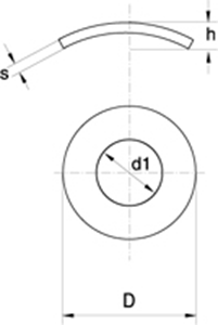 Immagine di Rondelle Elastiche Curvate Z.D. Bianco