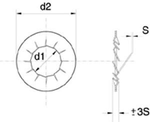 Immagine di Rondelle con dentellatura interna Z.D. Bianco