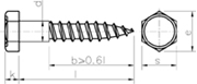 Immagine di Vite Testa Esagonale a legno (mordenti)
