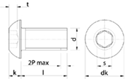Immagine di Vite Testa a Bottone Cava Esagonale