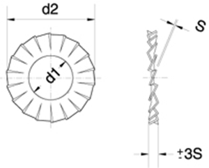 Immagine di Rondelle con dentellatura esterna