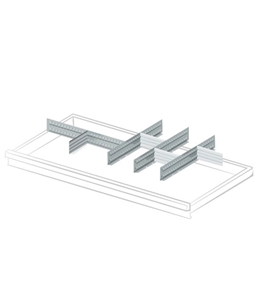 Immagine di Divisori per cassetti con altezza frontale 100 mm - FFH02000100