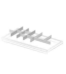 Immagine di Divisori per cassetti con altezza frontale 100 mm - FFH02500300