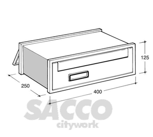 Immagine di CASSETTA POSTA MM 400X125X250 ALL. ARGENTO        SILMEC M&T 01327717