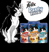 Immagine di CIBO GATTI PARTY MIX ORIGINAL POLLO        60G FEGATO TACCHINO   FELIX PURINA 01628197