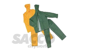 Immagine di COMPLETO ANTIPIOGGIA FLASH TG.  L VERDE 1CAT PVC/POLIESTERE       CENI 02010045