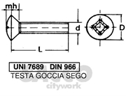 Immagine di 6X30 TSVCAL INOX A2 7689 VITE **  02290591