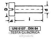 Immagine di 2,5X25 TC ZN 4.8 6107 VITE UPI VEB  02637983