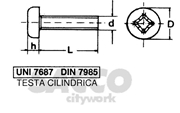 Immagine di 3X8 TC ZN 4.8 7687 + VITE UPIV EB  04716570