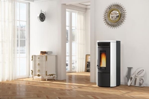 Immagine di TERMOSTUFA PELLET COSTANZA KW17 BIANCO IDRO                EXTRAFLAME 05554317