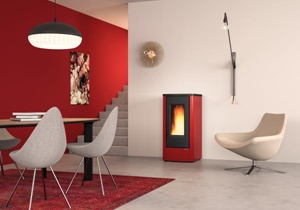 Immagine di STUFA PELLET DAHIANA KW10 BORDEAUX EXTRAFLAME 05691678