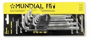 Immagine di CHIAVE MASCHIO PIEGATA 366 T10-T50 SET 9 PZ TORX C/FORO   MUNDIAL 02317137