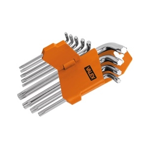 Immagine di CHIAVE MASCHIO PIEGATA SFERICA SET 9 PZ TORX