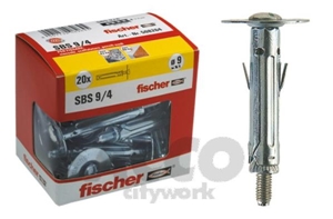 Immagine di TASSELLO METALLICO SBS 9/1 Y Ø9   MM 45  PZ15 C/OCCHIOLO APERTO      FISCHER 04697411