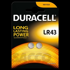 Immagine di PILA BOTTONE LR43 ALCALINA PZ 2  1,5V/B 186/V12GA             DURACELL 04844822