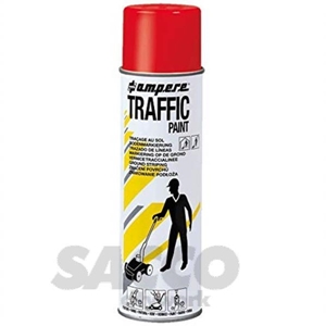 Immagine di VERNICE SPRAY TRACCIALINEE ML 650  ROSSO P/MACCHINA TRAFFIC PAINT   AMP 03691724