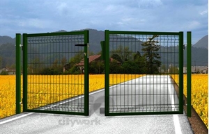 Immagine di CANCELLO 2 ANTE LARIO VERD MM50X200 Ø5 3000X1000 C/SERRATURA H1    FB 05467235