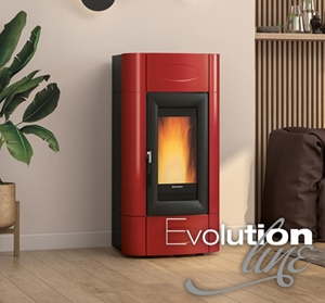 Immagine di TERMOSTUFA PELLET ISIDORA IDRO KW27,6 BORDEAUX H23 5.0   EVOLUTION EXTRAFLAME 05987696