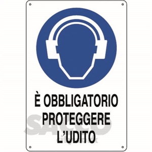 Immagine di SEGNALE OBBLIGO MM 300X200 PROTEGGERE UDITO 01624403