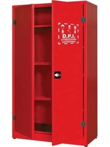 Immagine di ARMADIO DPI METALLO MM 1075X500X1850 ROSSO 2 ANTE 3 RIPIANI  CARVEL 03468043