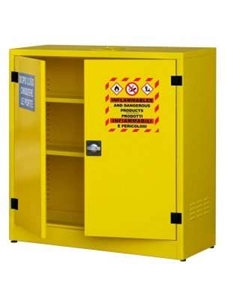 Immagine di ARMADIO INFIAMMABILI METALLO MM 1075X1100X500 LT123 GIALLO 2ANTE 3RIP.CARVEL 04410621