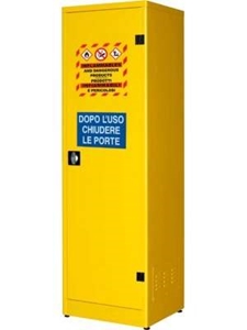 Immagine di ARMADIO INFIAMMABILI METALLO MM 575X1850X500 LT78 GIALLO 1ANTA 3RIP. CARVEL 05551842