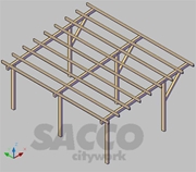 Immagine di CARBOX LEGNO IMPREGNATO LINEAR MM 6000X5000 H2500 2 POSTI LAMELLARE  FORMA 00364232