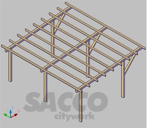 Immagine di CARBOX LEGNO IMPREGNATO LINEAR MM 6000X5000 H2500 2 POSTI LAMELLARE  FORMA 00364232