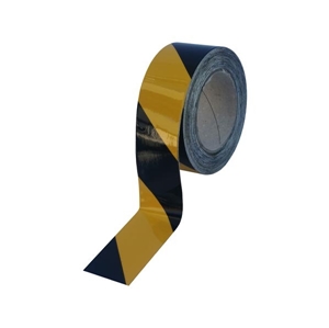 Immagine di NASTRO SEGNALAZIONE ADESIVO MM50X25MT DX RIFR BICOLORE GIALLO/NERO 00856676