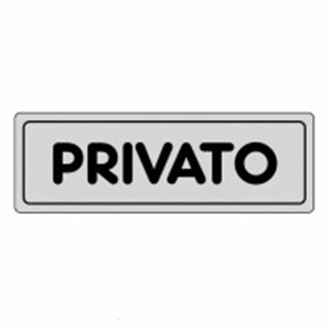 Immagine di SEGNALE INFORMAZIONE MM 150X50 PRIVATO PVC ADESIVO 02244617