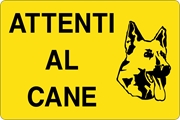 Immagine di SEGNALE PERICOLO MM 200X100 ATTENTI AL CANE ALLUMINIO 04228424