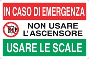 Immagine di SEGNALE MULTIPLO MM 300X200 CASO EMERGENZA+SCALE ALLUMINIO 05772940