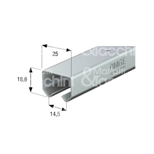 Immagine di GUIDA SUPERIORE CARRELLO MT 2,5 Ø15 MM25X18,6 ROLL-GE 10  OMGE 05827664